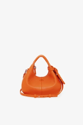 Orange Mini Hobo Bag