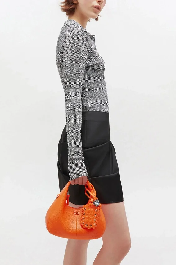 Orange Mini Hobo Bag Orange Mini Hobo Bag