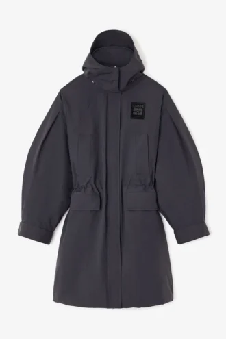 Oversized Dark Grey Tri-Layer Parka Coat