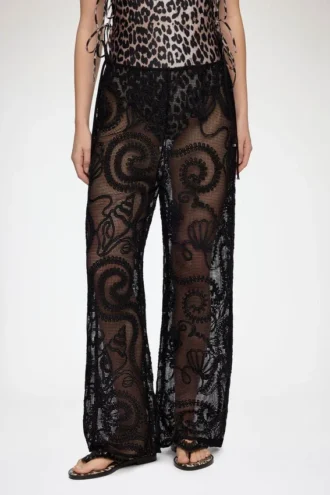 Pants in Black Net