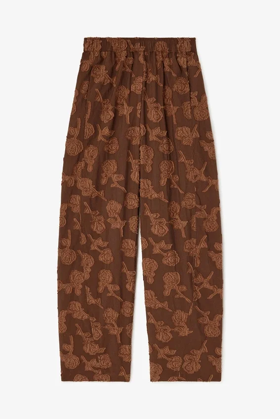 Pants in Brown Fil Coupe Pants in Brown Fil Coupe