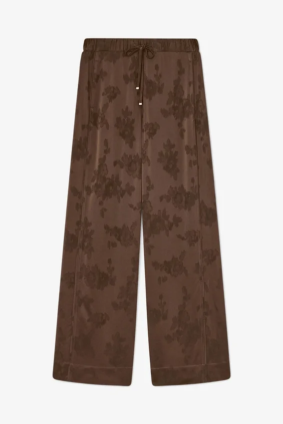 Pants in Brown Satin Pants in Brown Satin