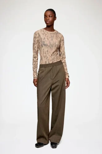 Pants in Brown Wool Melange