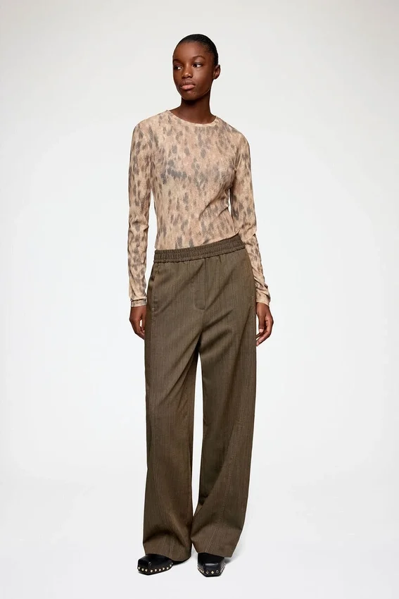 Pants in Brown Wool Melange Pants in Brown Wool Melange