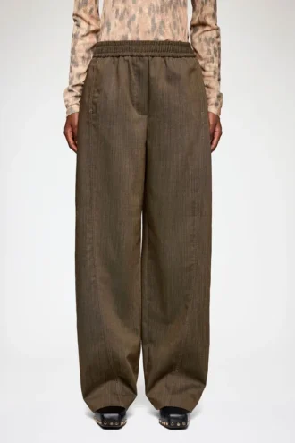 Pants in Brown Wool Melange