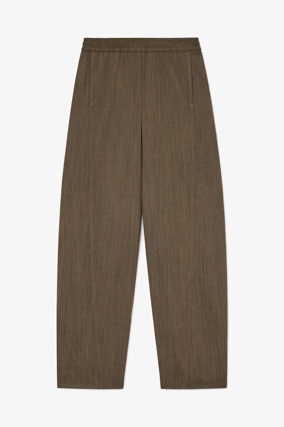 Pants in Brown Wool Melange Pants in Brown Wool Melange
