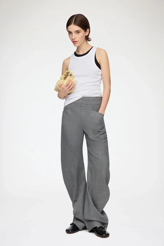 Pants in Grey Wool Melange Pants in Grey Wool Melange