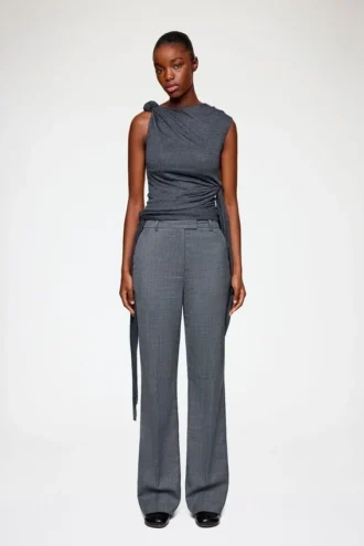 Pants in Grey Wool Melange Pants in Grey Wool Melange