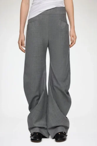 Pants in Grey Wool Melange