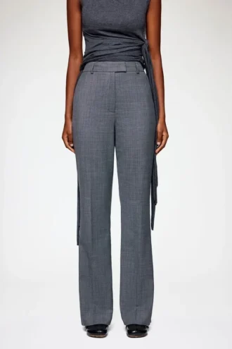 Pants in Grey Wool Melange Pants in Grey Wool Melange