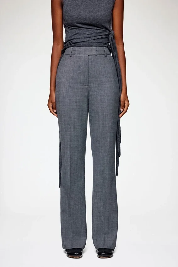 Pants in Grey Wool Melange Pants in Grey Wool Melange