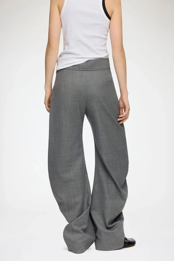 Pants in Grey Wool Melange Pants in Grey Wool Melange