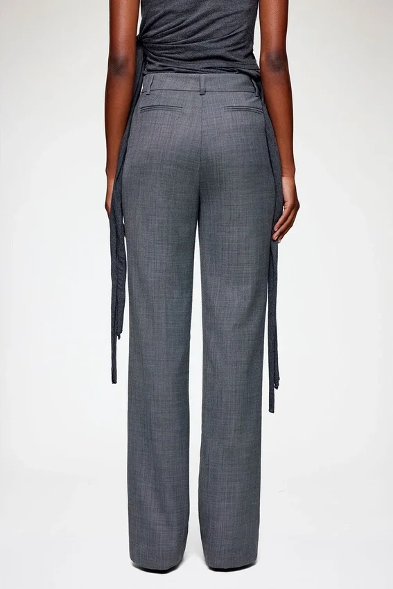 Pants in Grey Wool Melange Pants in Grey Wool Melange