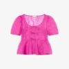 Peplum Blouse in Shibori Organza