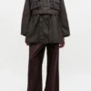 Peplum Wax Jacket in Green Peplum Wax Jacket in Green