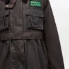 Peplum Wax Jacket in Green Peplum Wax Jacket in Green