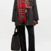 Peplum Wax Jacket in Tartan Peplum Wax Jacket in Tartan