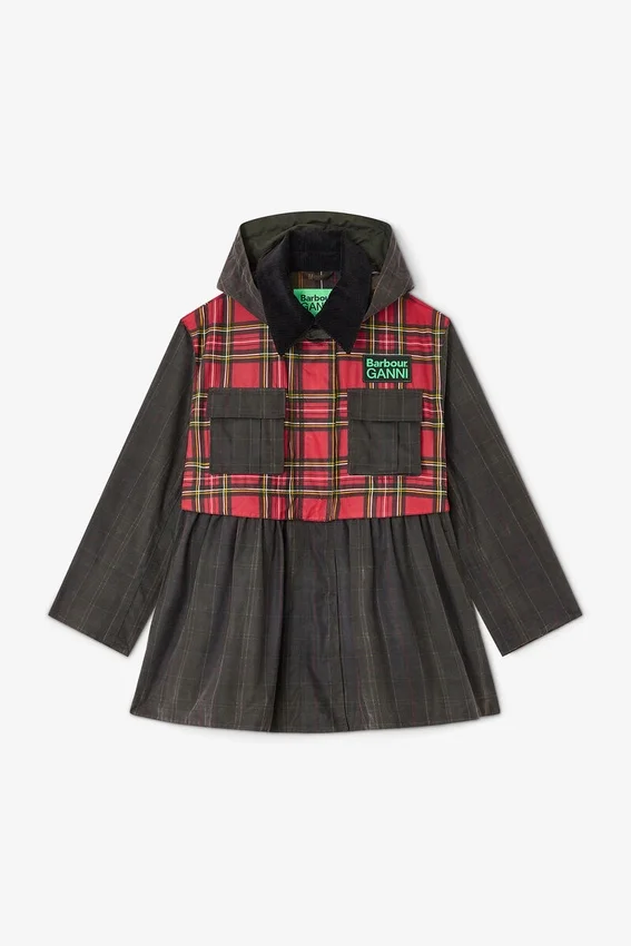 Peplum Wax Jacket in Tartan Peplum Wax Jacket in Tartan