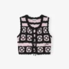 Pink Cotton Crochet Vest