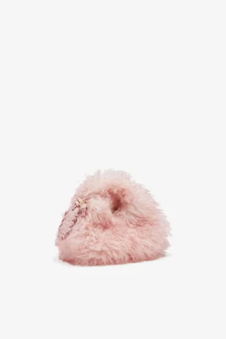 Pink Fur Mini Hobo Bag