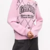 Pink Graphic Bow Sweater Pink Graphic Bow Sweater