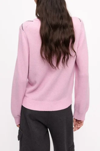 Pink Graphic Bow Sweater