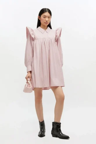 Pink Mini Shirt Dress