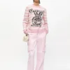 Pink Washed Cotton Twill Pants Pink Washed Cotton Twill Pants