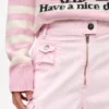 Pink Washed Cotton Twill Pants Pink Washed Cotton Twill Pants