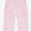 Pink Washed Cotton Twill Pants Pink Washed Cotton Twill Pants