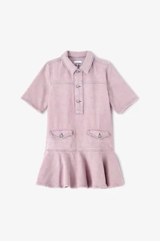 Pink Washed Denim Dress