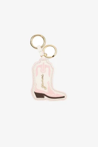 Pink Western Boot Keyring
