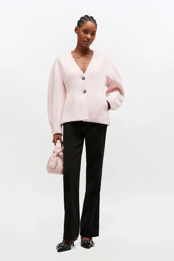 Pink Wool Blazer Pink Wool Blazer