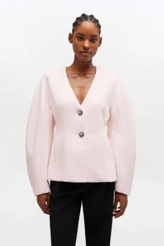Pink Wool Blazer