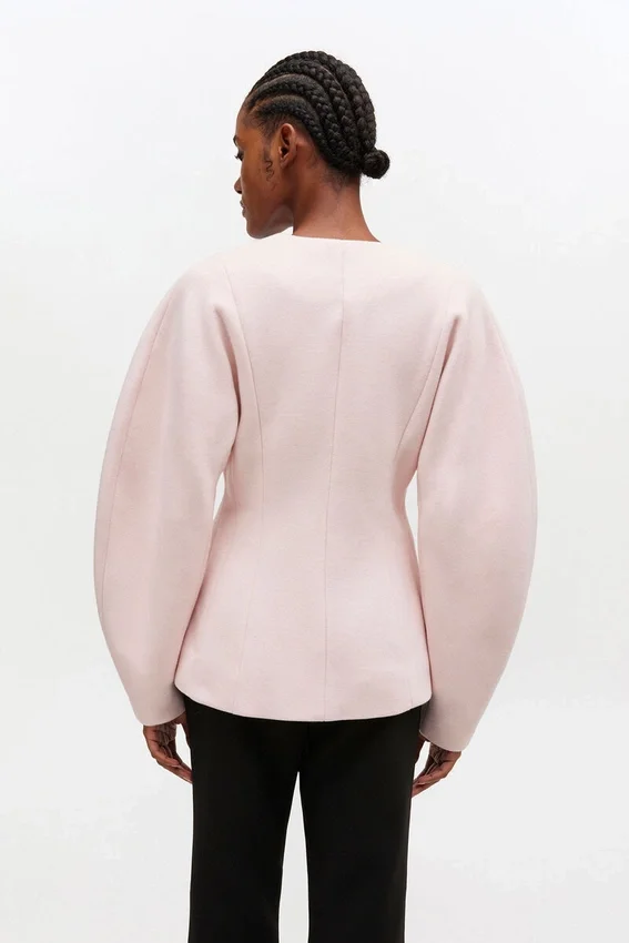 Pink Wool Blazer Pink Wool Blazer
