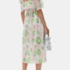 Pleated Georgette Midi Smock Dress Pleated Georgette Midi Smock Dress