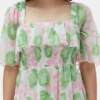 Pleated Georgette Midi Smock Dress Pleated Georgette Midi Smock Dress