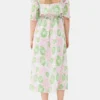 Pleated Georgette Midi Smock Dress Pleated Georgette Midi Smock Dress
