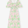 Pleated Georgette Midi Smock Dress Pleated Georgette Midi Smock Dress