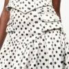 Polka-dot Double Satin Long Pocket Skirt
