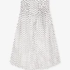 Polka-dot Double Satin Long Pocket Skirt