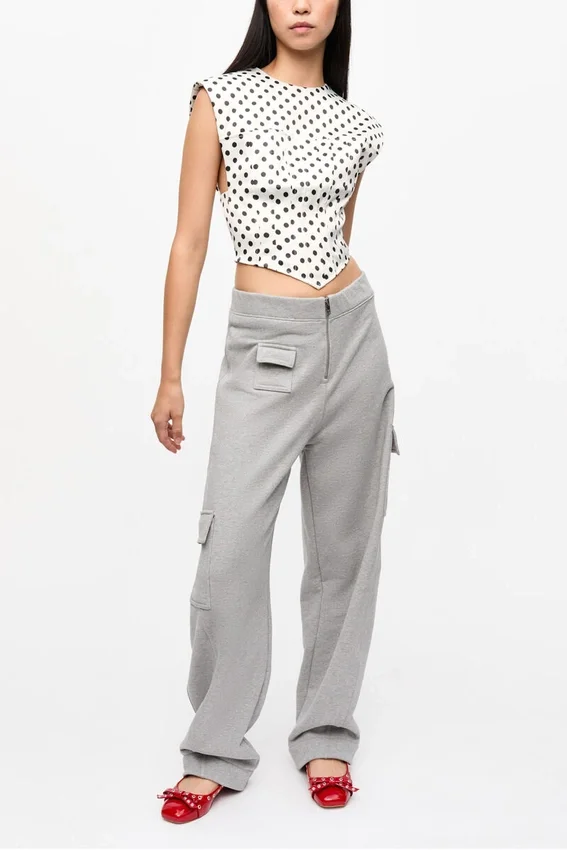 Polka-Dot Satin Corset Blouse Polka-Dot Satin Corset Blouse