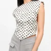 Polka-Dot Satin Corset Blouse Polka-Dot Satin Corset Blouse