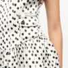 Polka-Dot Satin Corset Mini Dress