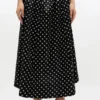 Polka-Dot Satin Corset Skirt