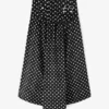 Polka-Dot Satin Corset Skirt