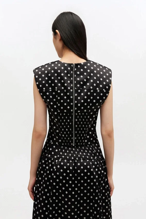 Polka-Dot Satin Corset Top Polka-Dot Satin Corset Top