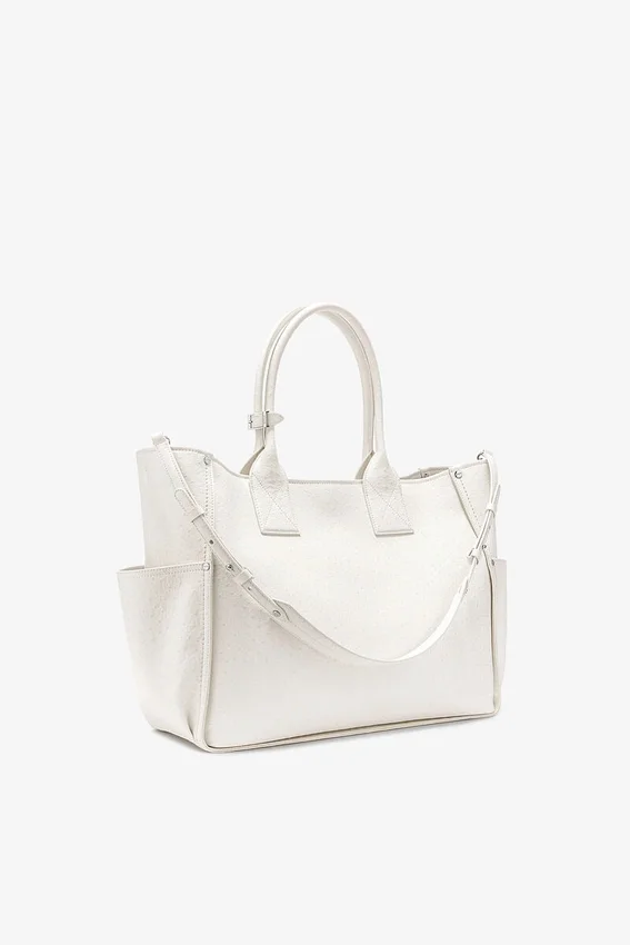 Posy Bag in White Ostrich Posy Bag in White Ostrich
