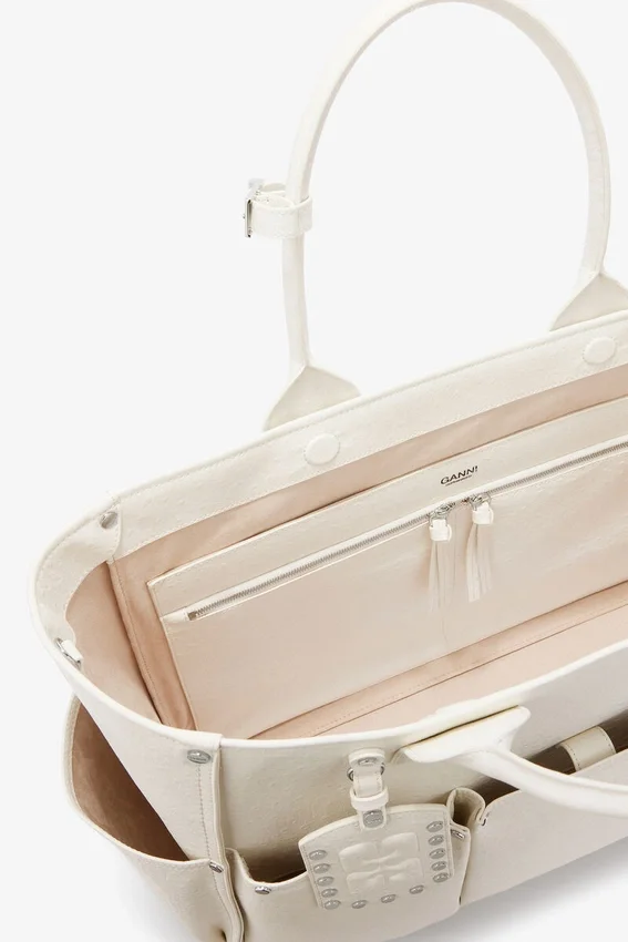 Posy Bag in White Ostrich Posy Bag in White Ostrich