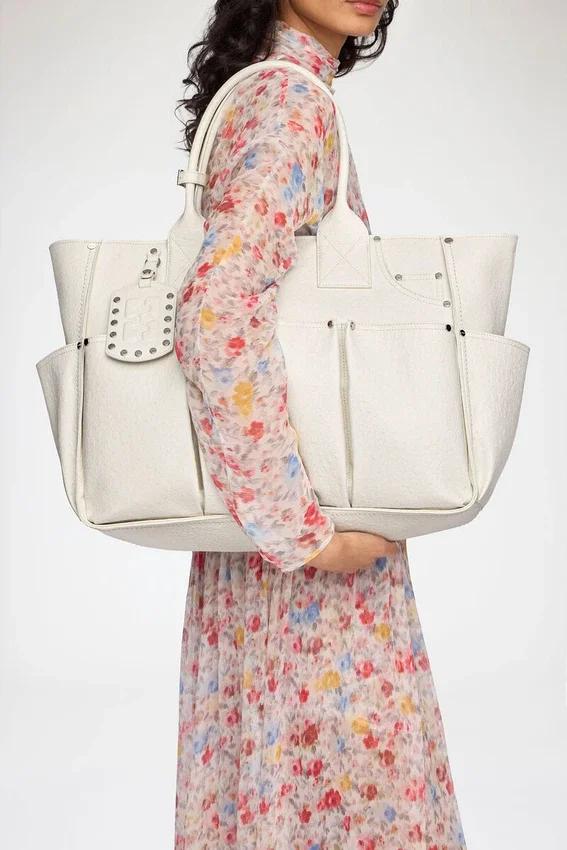 Posy Bag in White Ostrich Posy Bag in White Ostrich
